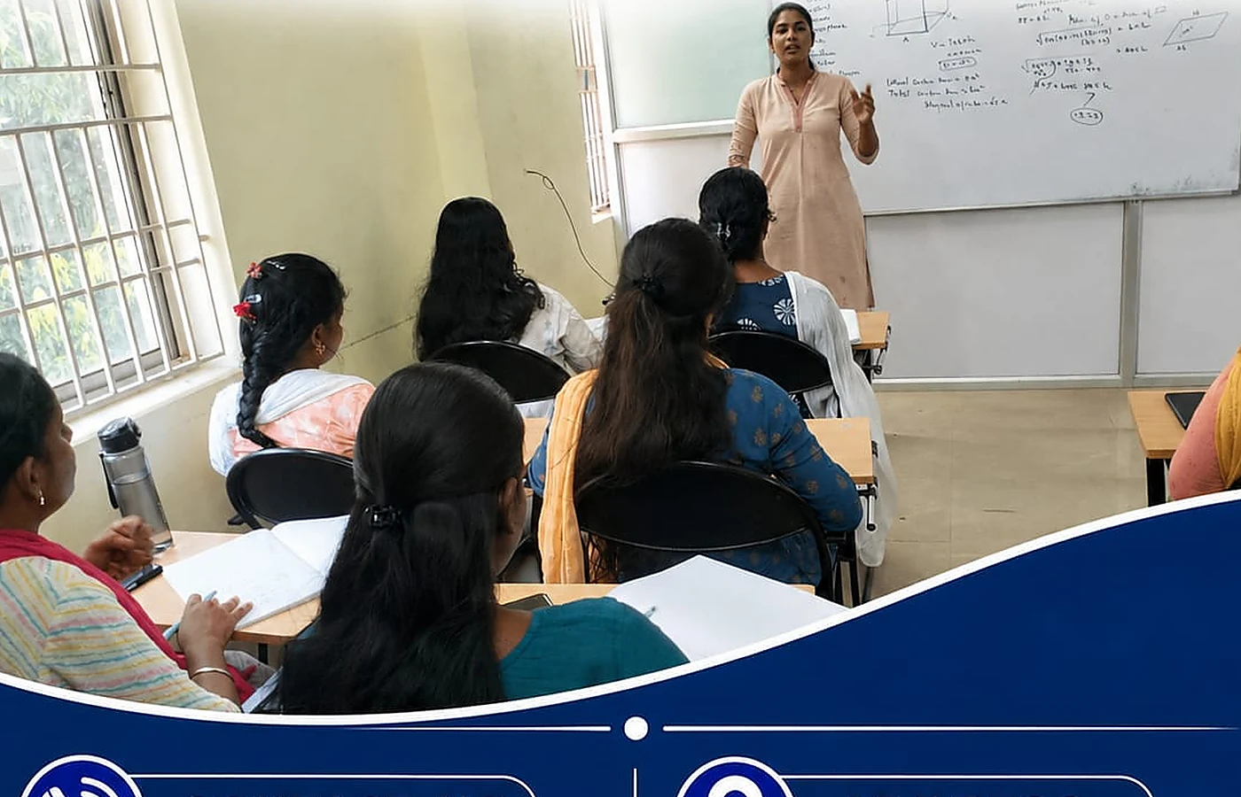 Trainer conducting a professional classroom session